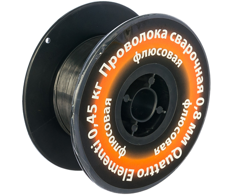 Проволока сварочная флюсовая (0.45 кг; 0.8 мм) QUATTRO ELEMENTI 770-384 Проволока сварочная флюсовая (0.45 кг; 0.8 мм) QUATTRO ELEMENTI 770-384