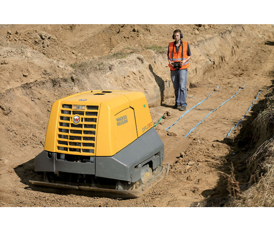 Дизельная виброплита с дистанционным управлением Wacker Neuson DPU 130 ...