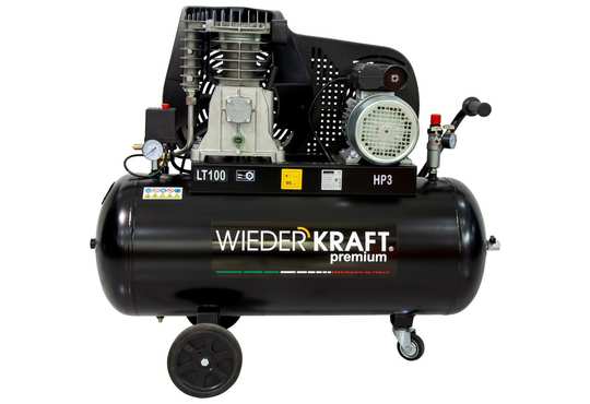 Воздушный ременной компрессор 100л 423л/мин WIEDERKRAFT WDK-91053
