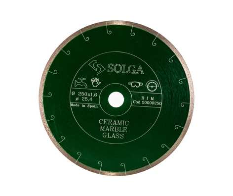 Диск алмазный сплошной (250х25,4 мм) CERAMICS MARBLE Solga Diamant 20000250 Диск алмазный сплошной (250х25,4 мм) CERAMICS MARBLE Solga Diamant 20000250