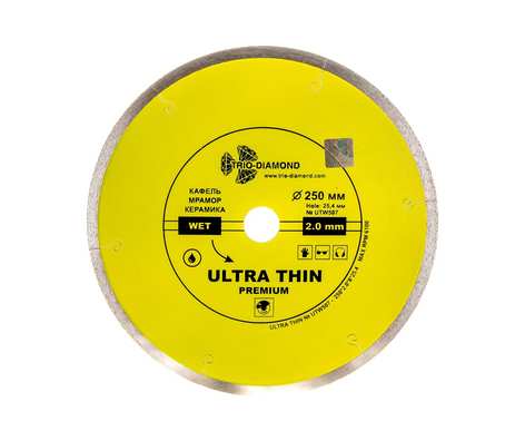 Диск алмазный отрезной Сплошной Ультратонкий Ultra Thin hot press (250х25.4 мм) TRIO-DIAMOND UTW507 Диск алмазный отрезной Сплошной Ультратонкий Ultra Thin hot press (250х25.4 мм) TRIO-DIAMOND UTW507