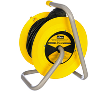 Силовой удлинитель на катушке Inforce К1-О-25 ПВС 2x0.75 25м, 6А, выносная розетка б/з 22025